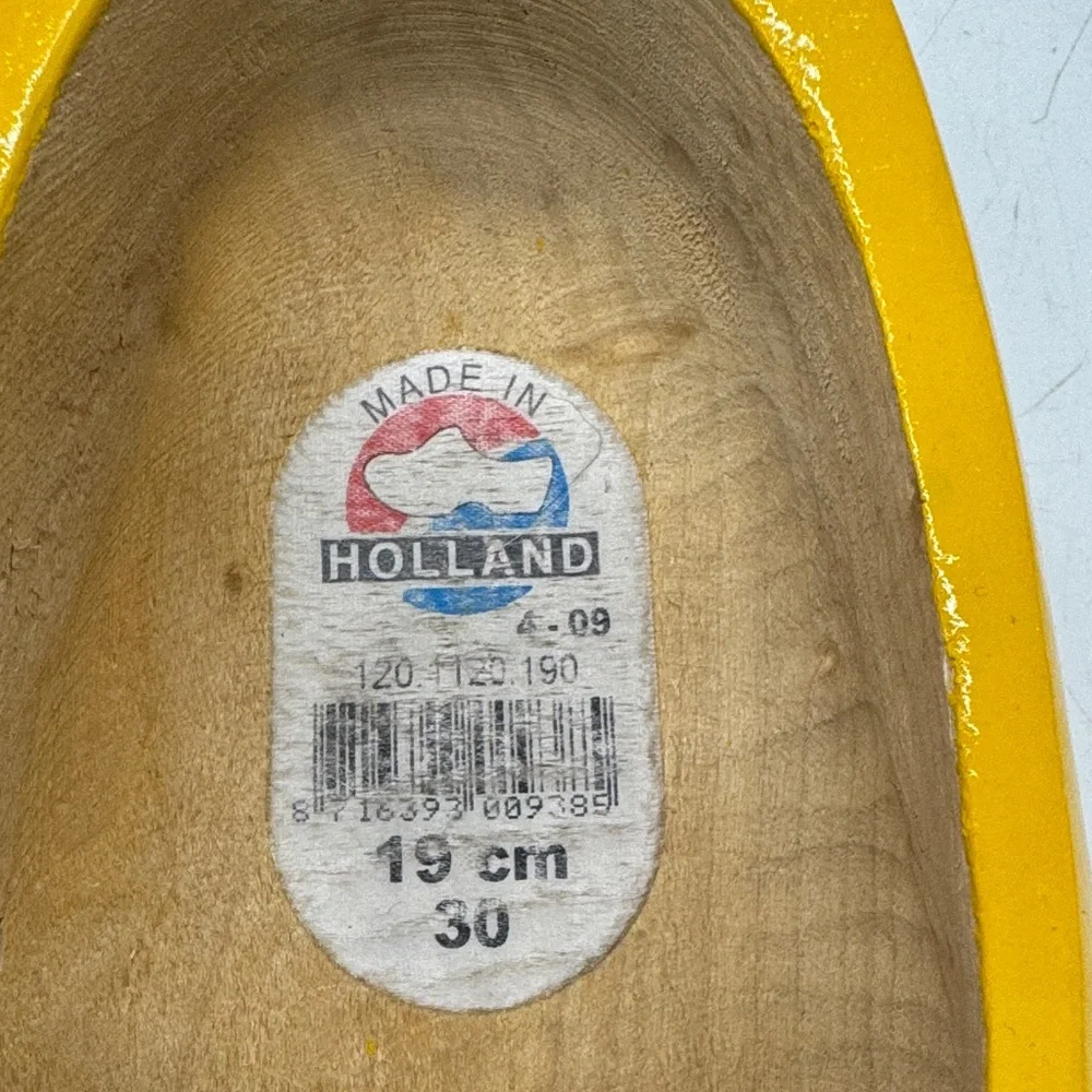 Yellow Holland Wooden Shoes Kids Clogs